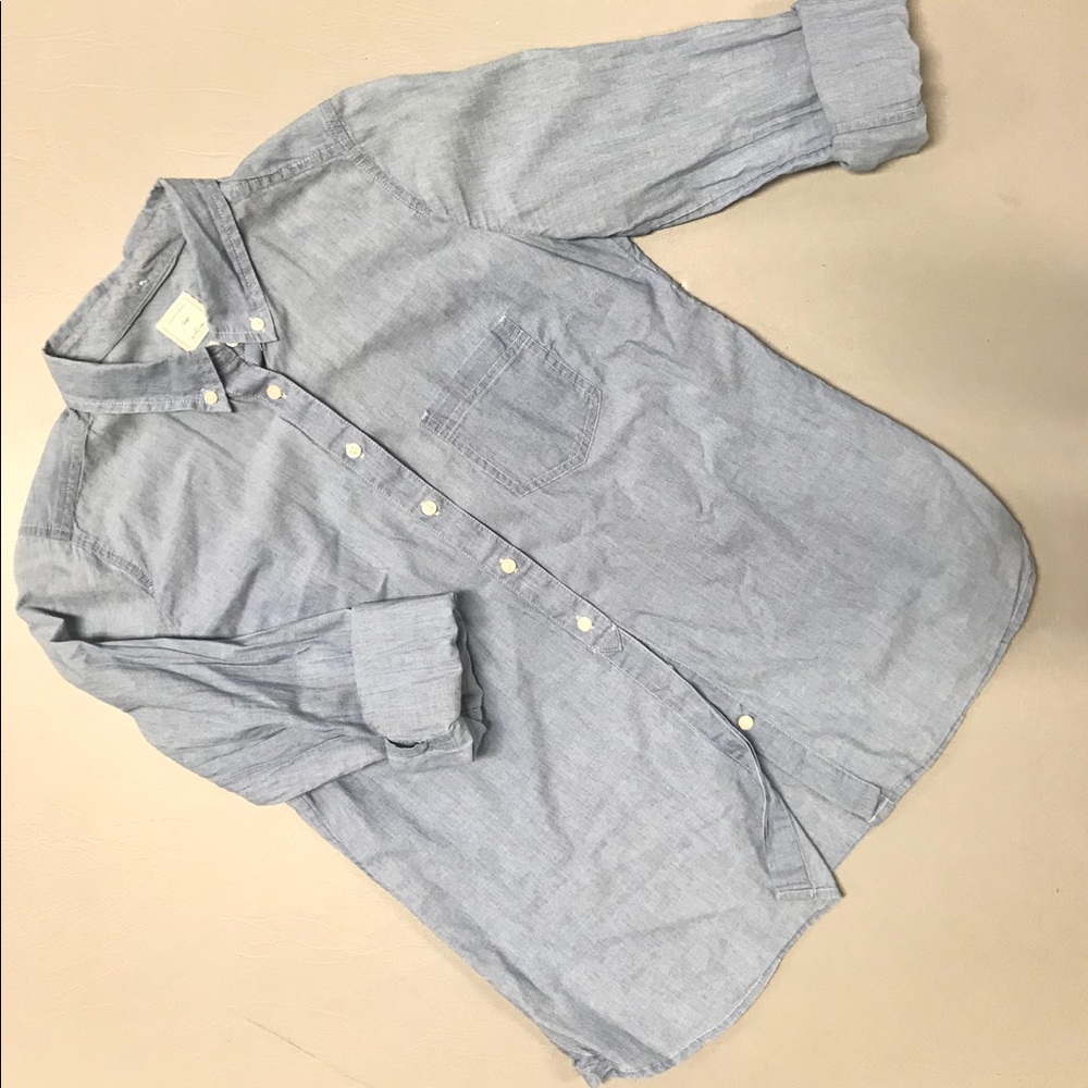 Gap The Tailored Shirt Light Chambray M